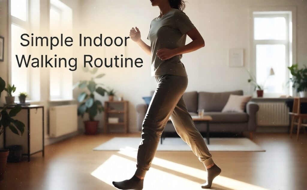 Simple indoor walking routine 