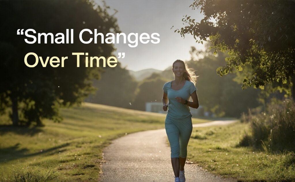 Brisk walking showing gradual fitness progress