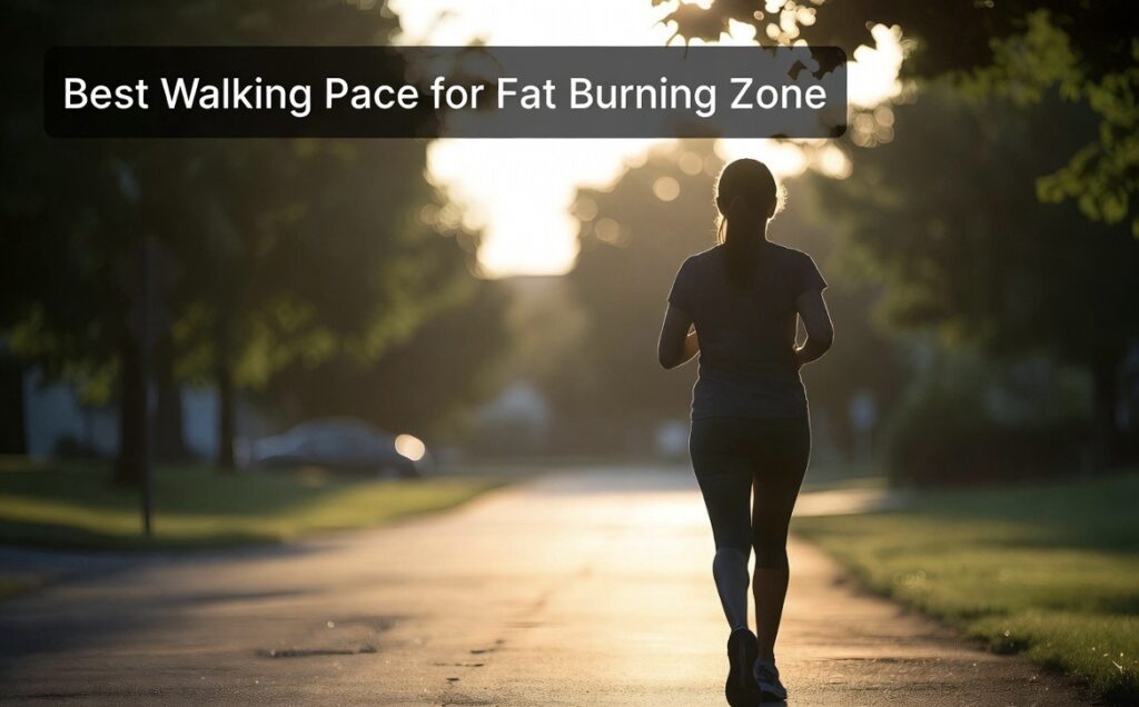 Brisk walking in USA park showing walking speed impact on fat loss and energy use during steady pace exercise