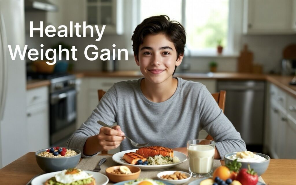 Healthy foods supporting natural weight gain