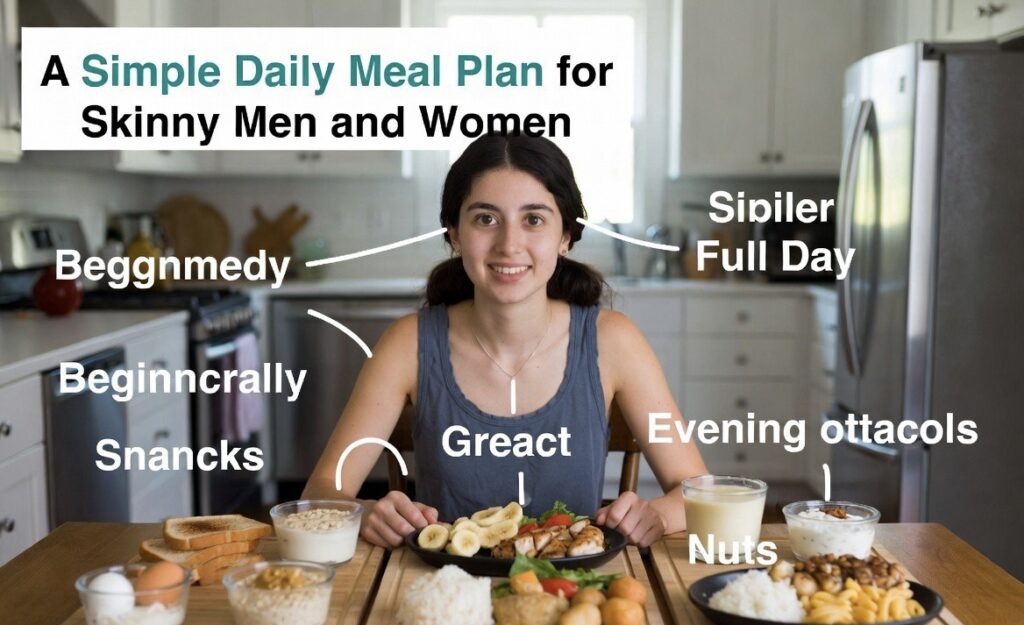 Simple daily meal plan for skinny adults