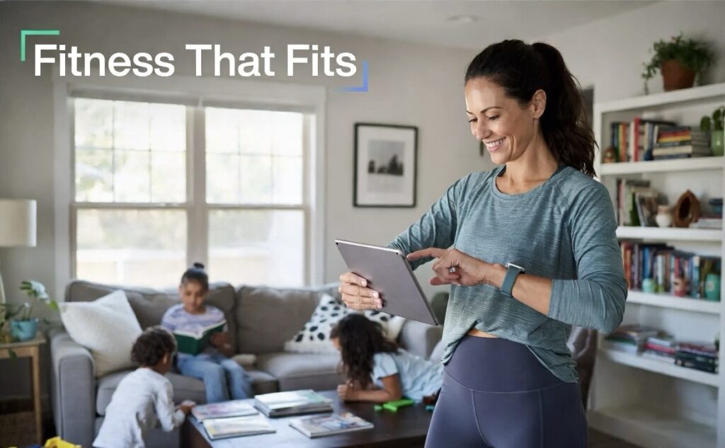Busy mom fitting fitness into family life