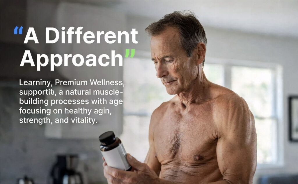 Man discovering age-related muscle support supplement benefits
