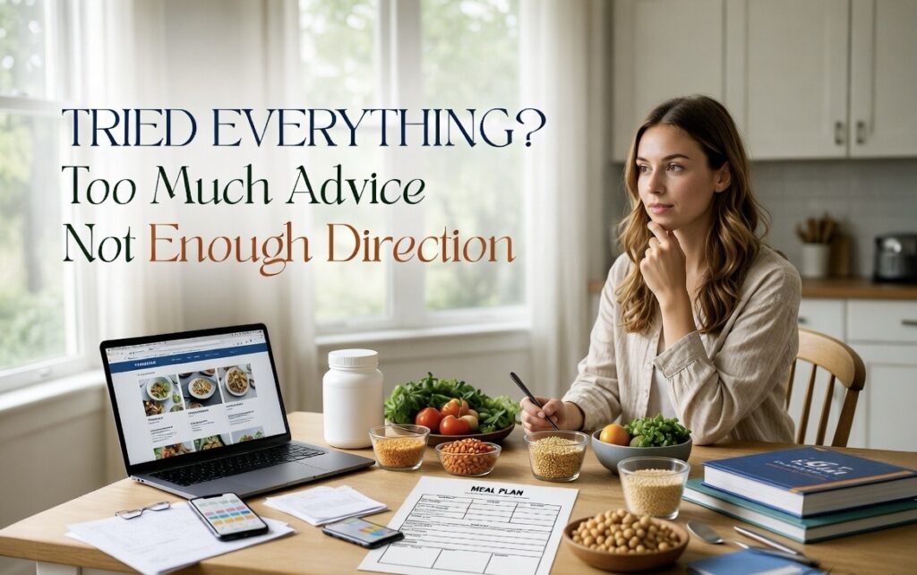 Vegan nutrition information overload without clear plan