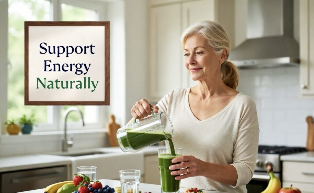American adult supporting natural cellular energy through healthy daily habits
