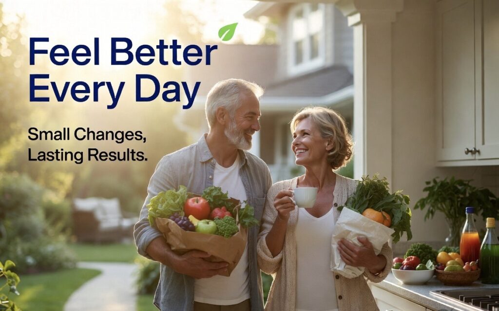 Healthy adults enjoying steady energy and everyday wellness